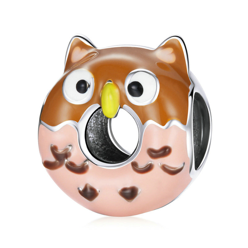 Owl Donut Bead Charm-isyoujewelry