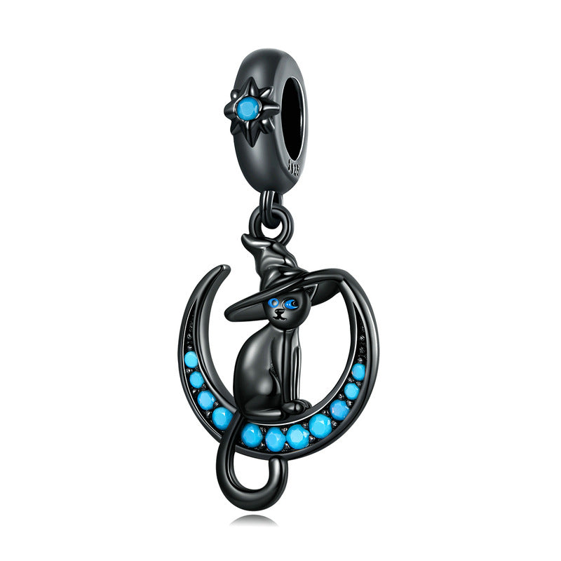 Black Cat Pendant Charm-isyoujewelry