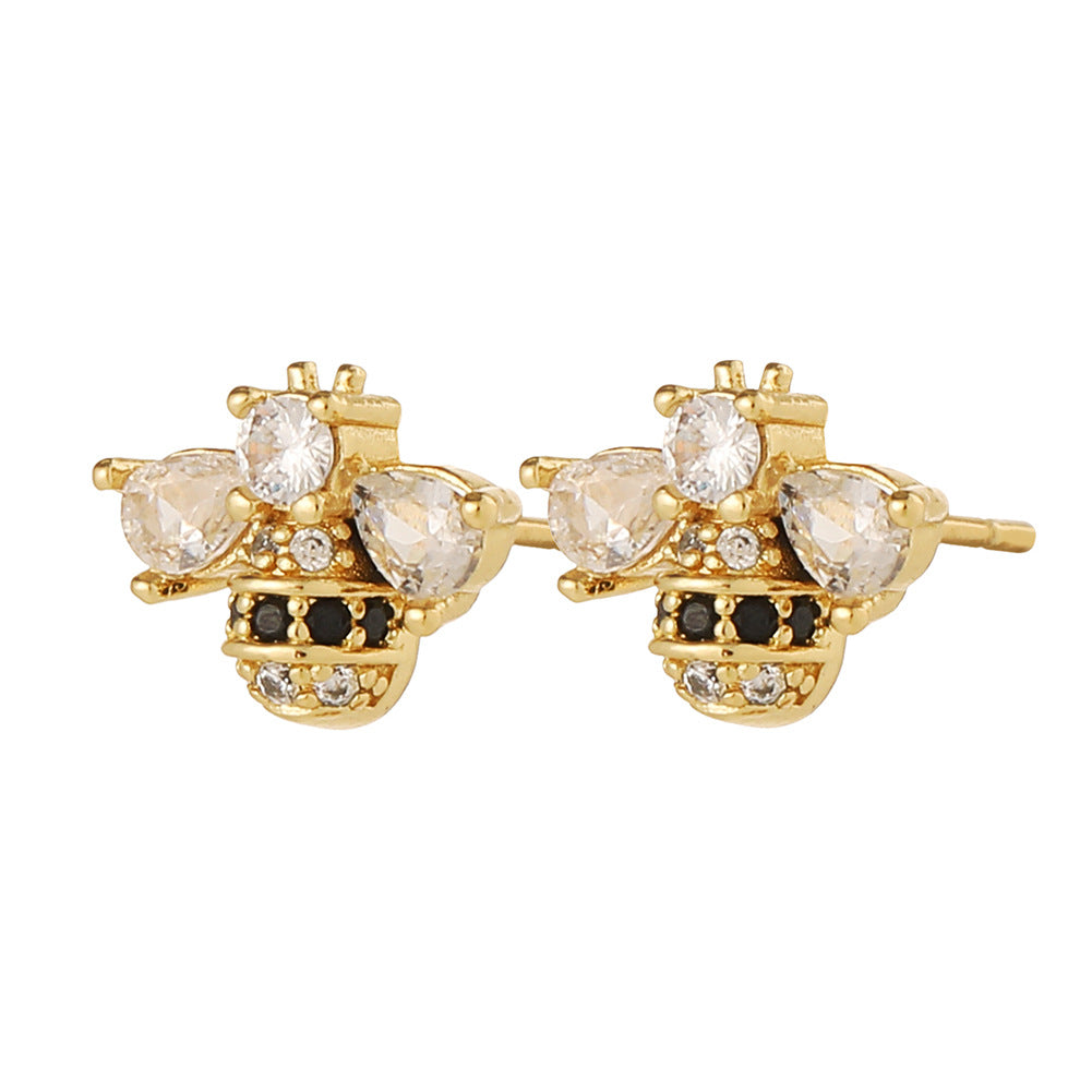 Gem Bee Stud Earrings IsyouJewelry