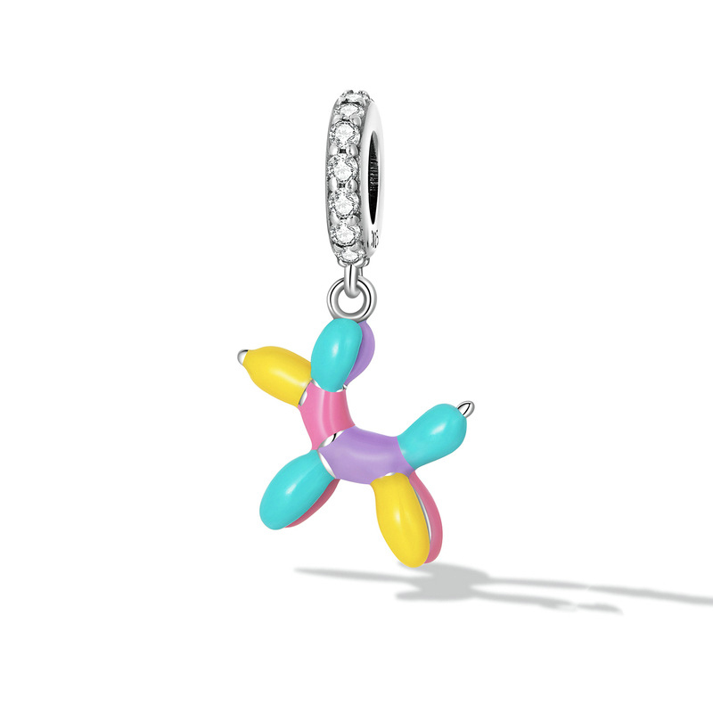 Colorful Balloon Dog Pendant Charm-isyoujewelry