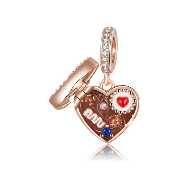 Chocolate Gift Box Pendant Charm-isyoujewelry