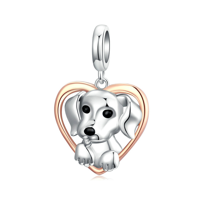 Heart Dog Pendant Charm-isyoujewelry