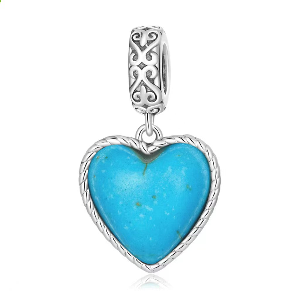 Turquoise Heart-shaped Pendant Love Series -isyoujewelry