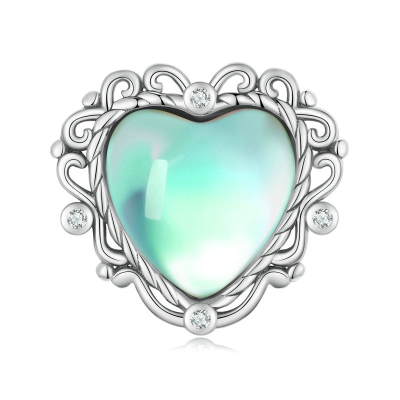 Heart Mirror Bead Charm-isyoujewelry