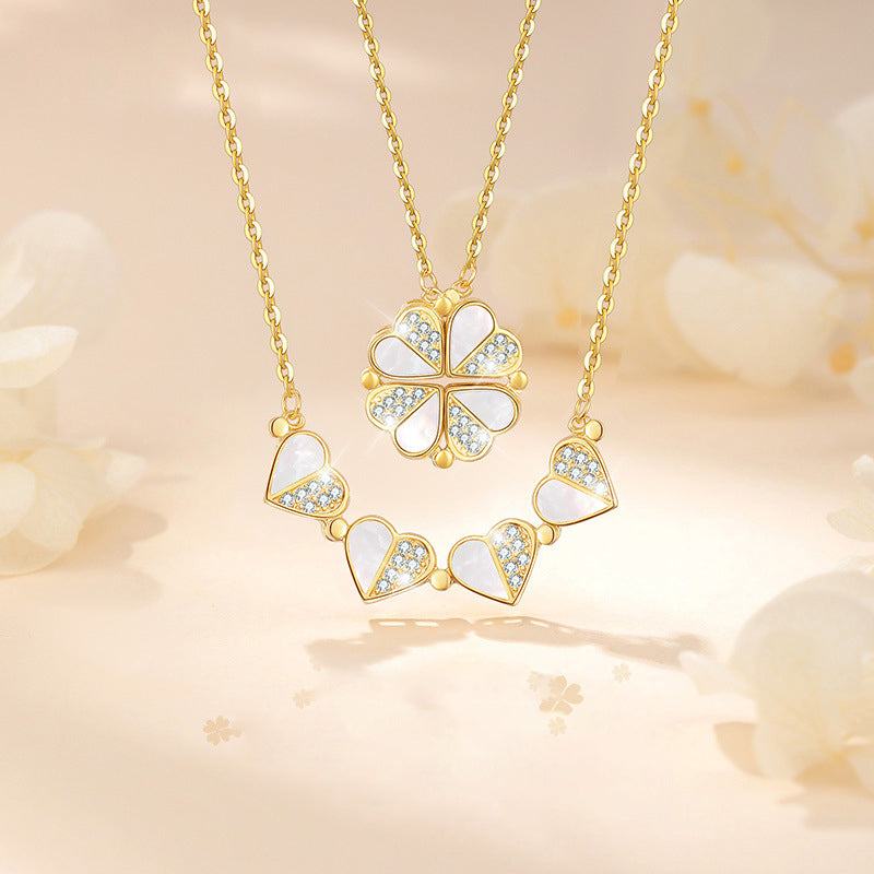 🍀Four-Leaf Clover Necklace Gift Guide Good Luck Charm