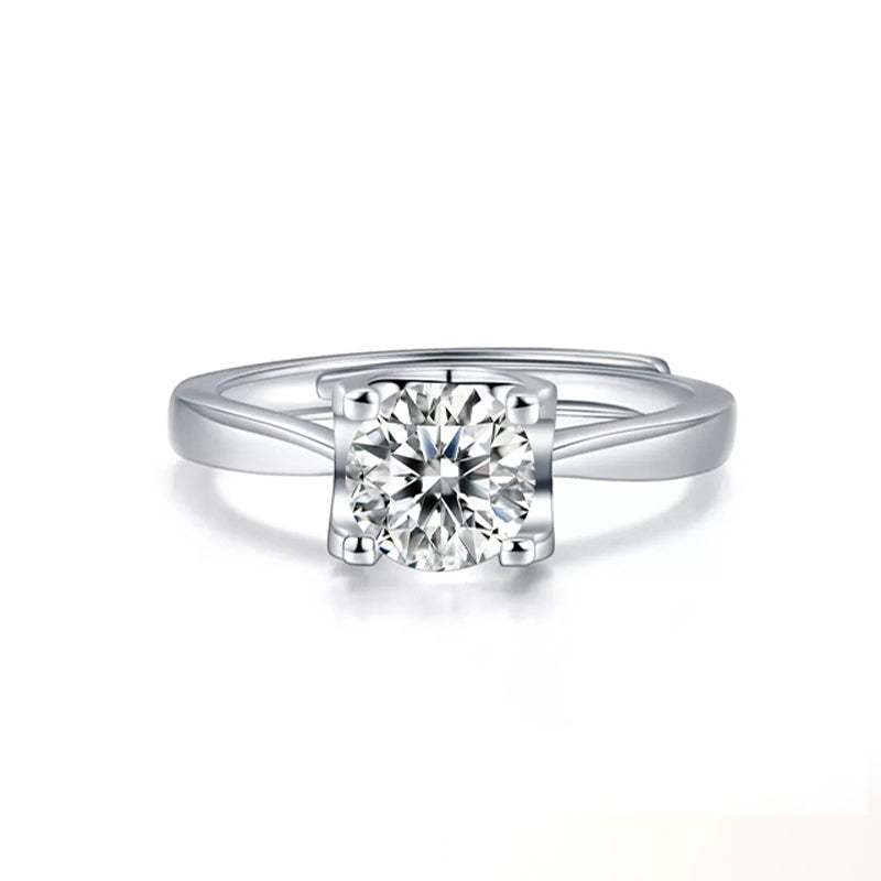 1ct Round Ring Moissanite Shank Ring IsyouJewelry