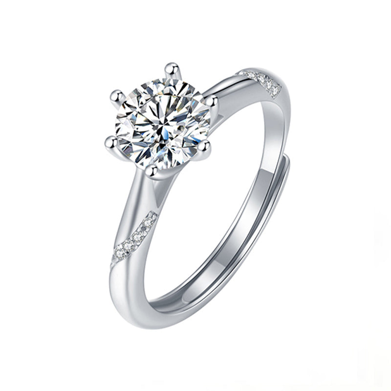 1ct Round Engagement Ring Moissanite IsyouJewelry