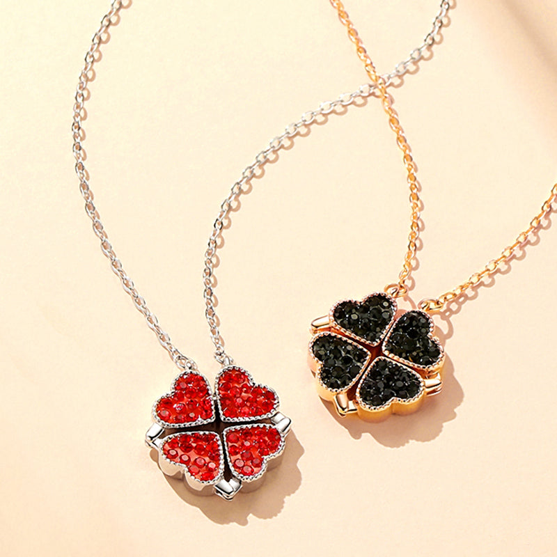 Transforming Four-leaf Clover Necklace  Lucky 2023 Trend