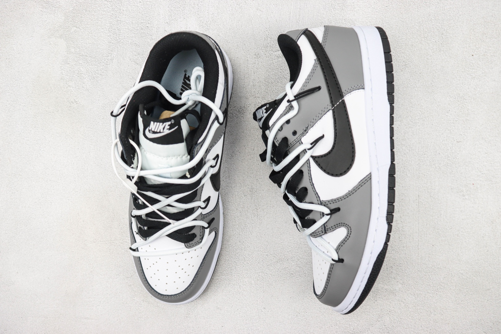 DUNK Strap White Gray Black Hook Item No.: DD1503 101-73 NK SB Dunk Low Deconstructed Drawstring Low Top