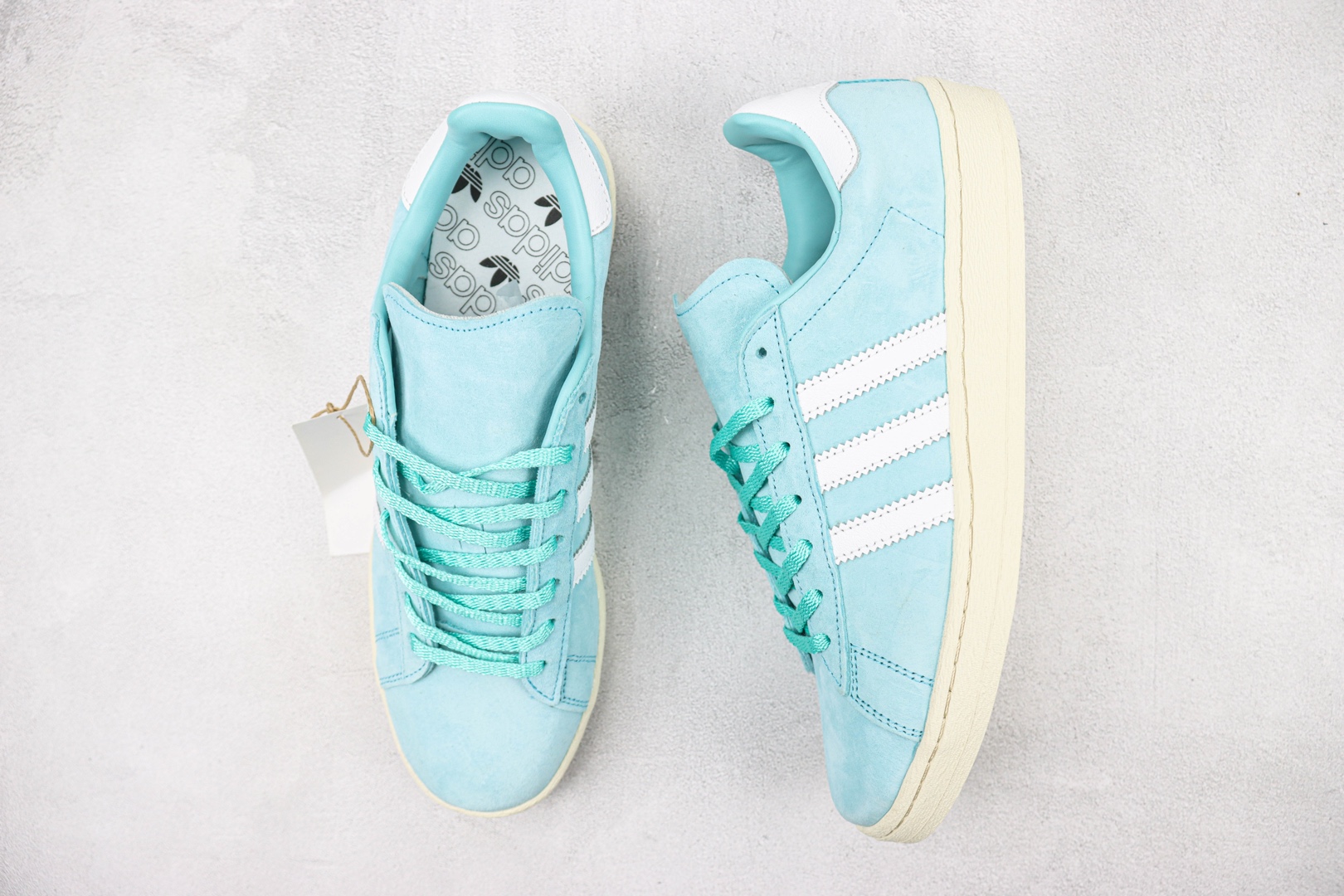 Adidas Clover Campus Adidas Originals Campus 80s College Series Bread Style Classic Retro Low Top Versatile Casual Sports Shoes Item No.: ID7318 Mint Green
