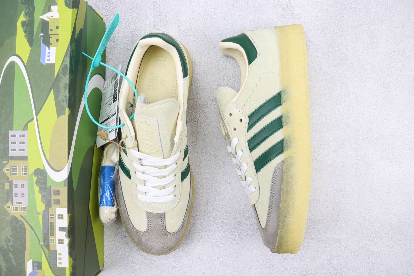 Adidas Samba Kith joint samba Item No.: ID7297 Kith x Clarks x Ad Originals 8th Street Samba "Chalk White" samba street series moral training style low top retro casual sneakers