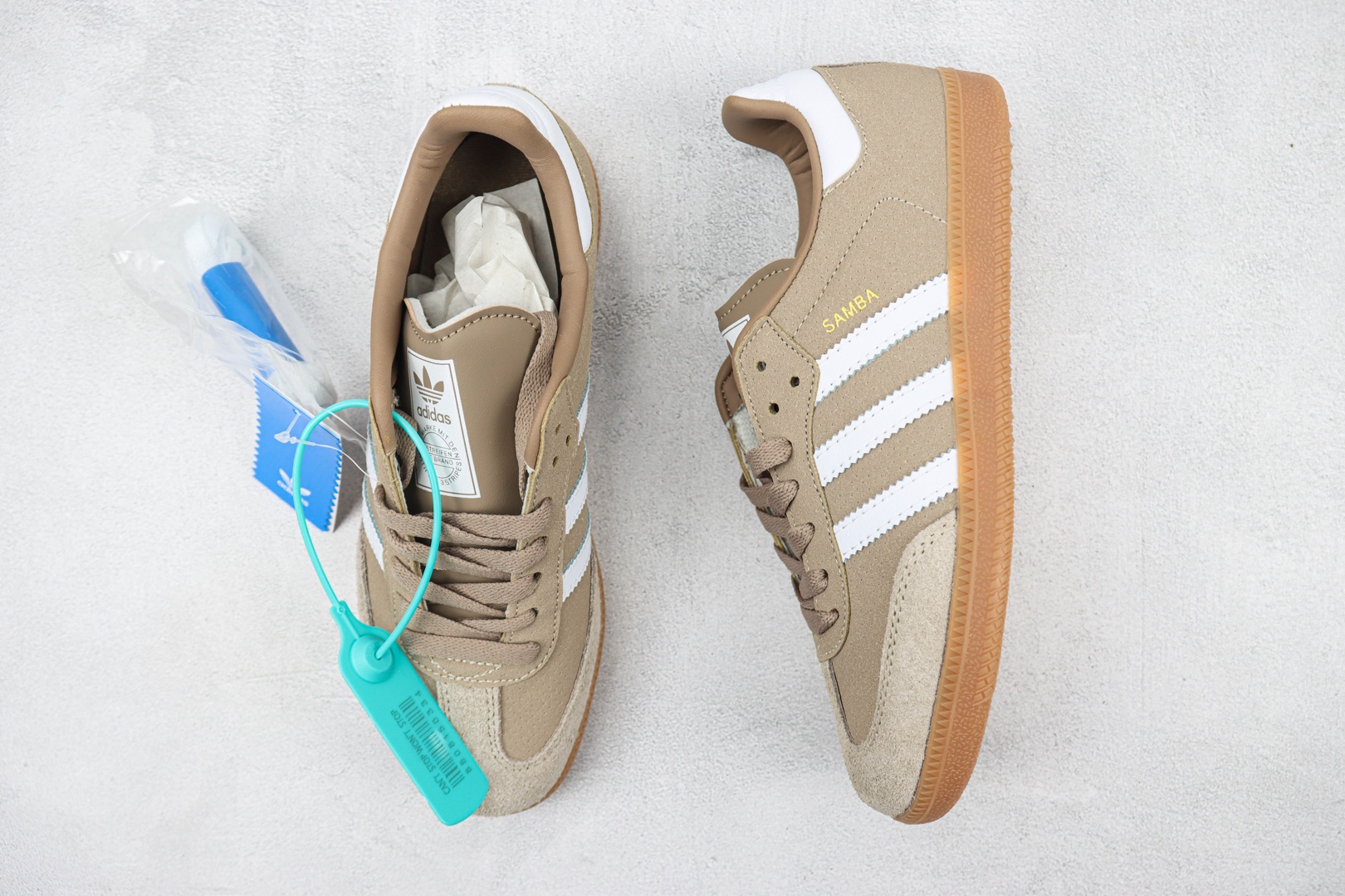 Adidas Samba Brown Item No.: HP7903 adidas clover SAMBA OG retro dark green and white for men and women Sports and leisure sneakers
