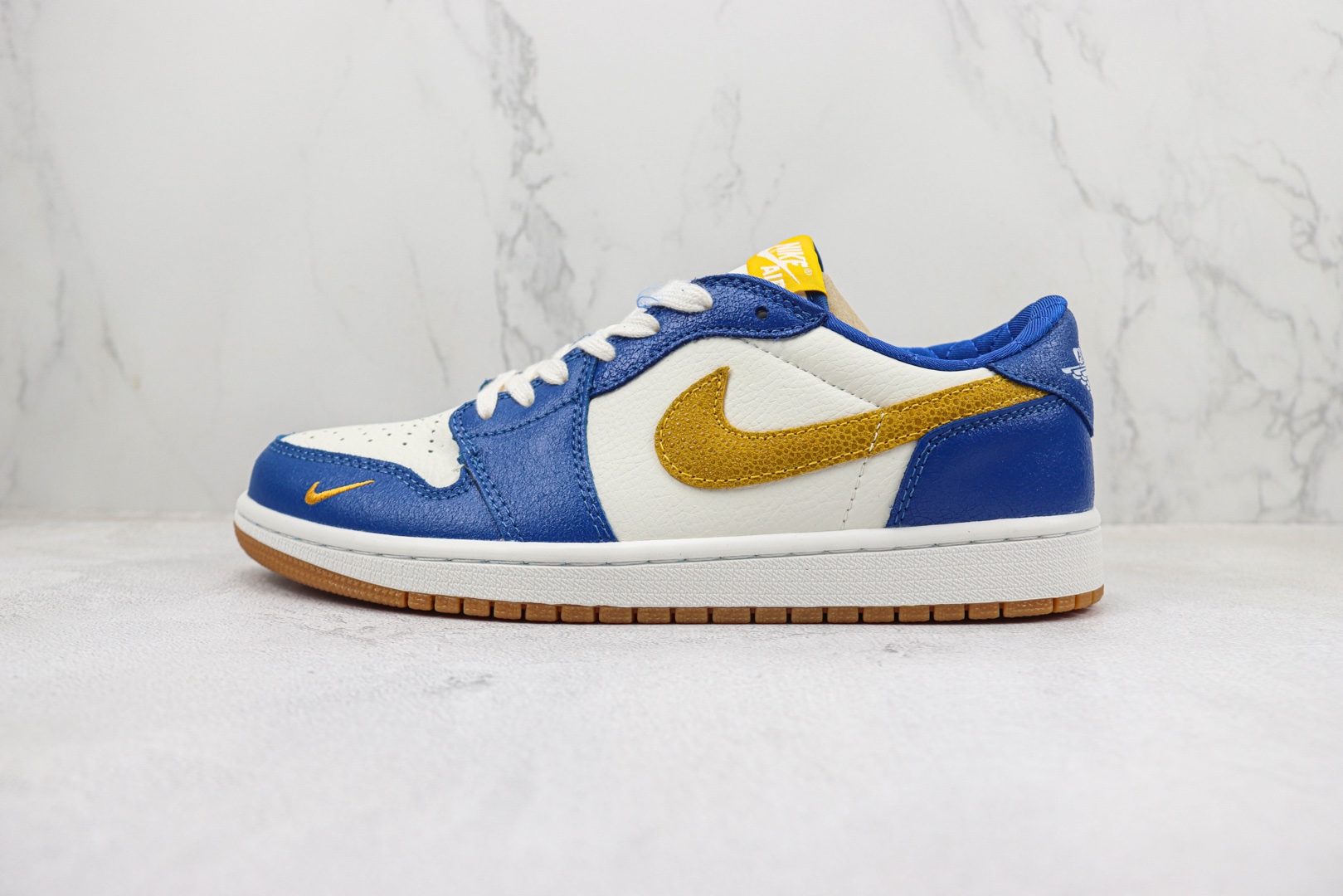 Jordan 1 AJ1 Low Top Double Hook White Blue Yellow Hook Item No.: DZ0792 103 Air Jordan 1 Low AJ1 Joe 1 low top casual sneakers