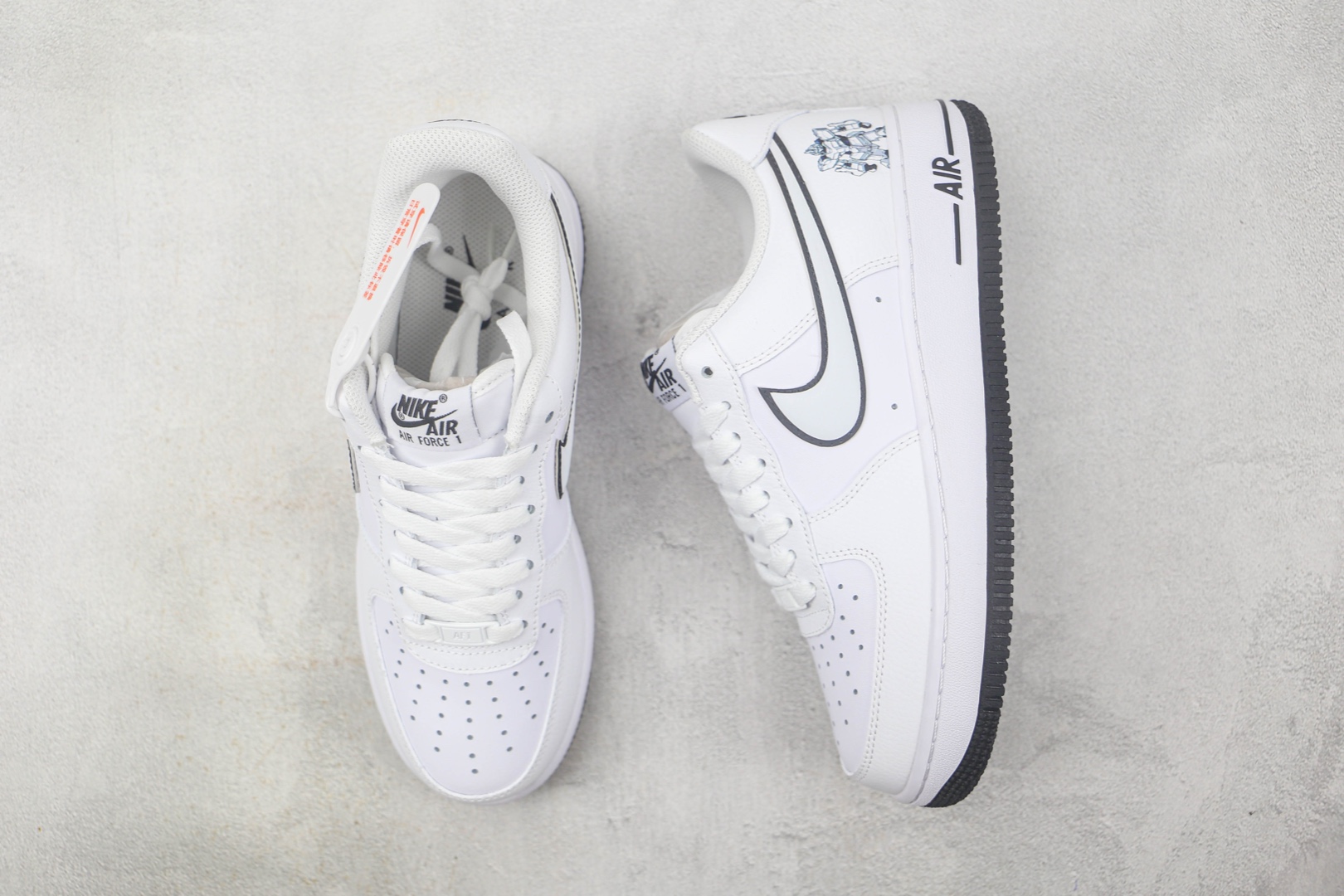 Nike Air Force 1 Low 07 "White and Black" Transformers Item No.: KK1256-657