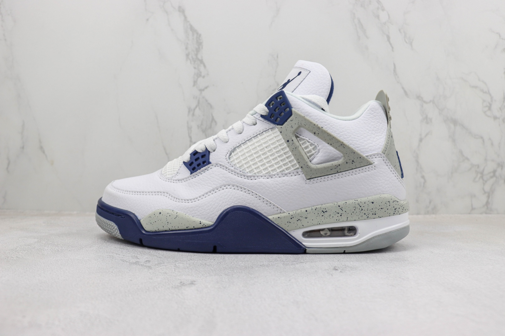 AJ4 White Navy Blue Cement Item No.: DH6927-140 Air Jordan 4 Retro Joe 4 Retro Casual Sports Basketball Shoes