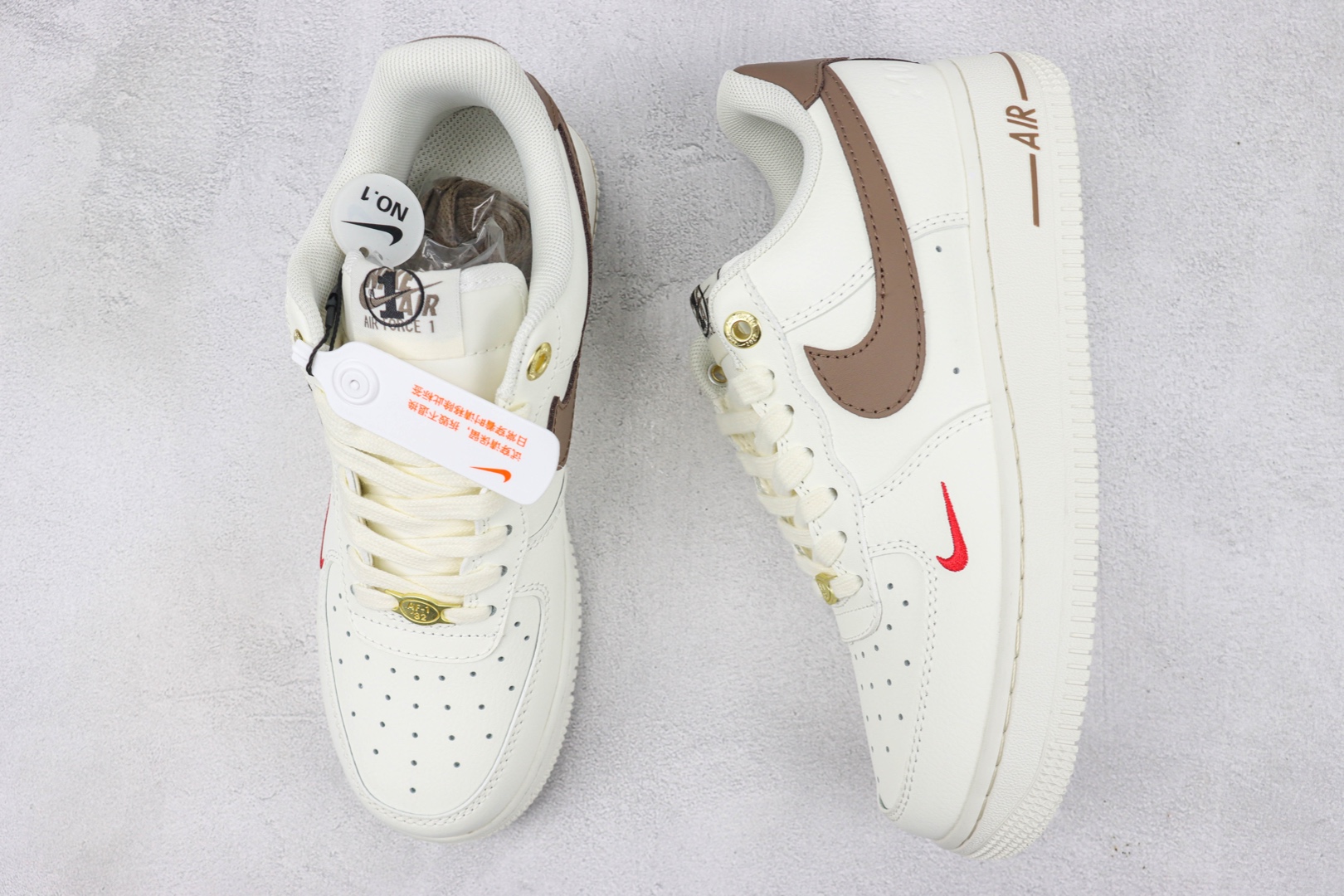 Double hook milk coffee color Nike Air Force 1 Low Air Force One low to help sports and leisure sneakers Item No.: DQ7658 102