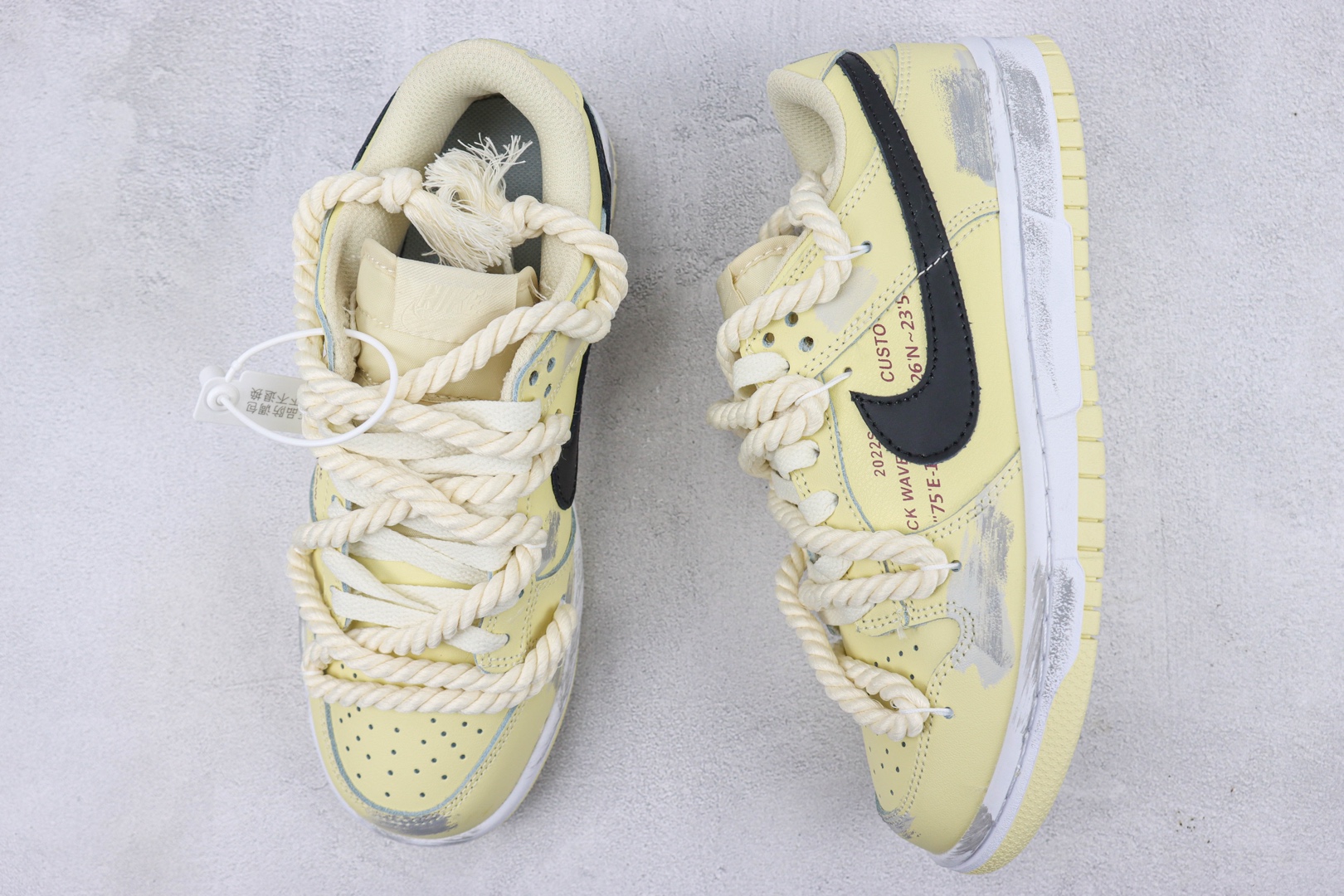 DUNK hemp rope straps 3D printing oxidized to make old heat wave desert Item No.: DD1503 121 Nike SB Dunk Low low top sneakers
