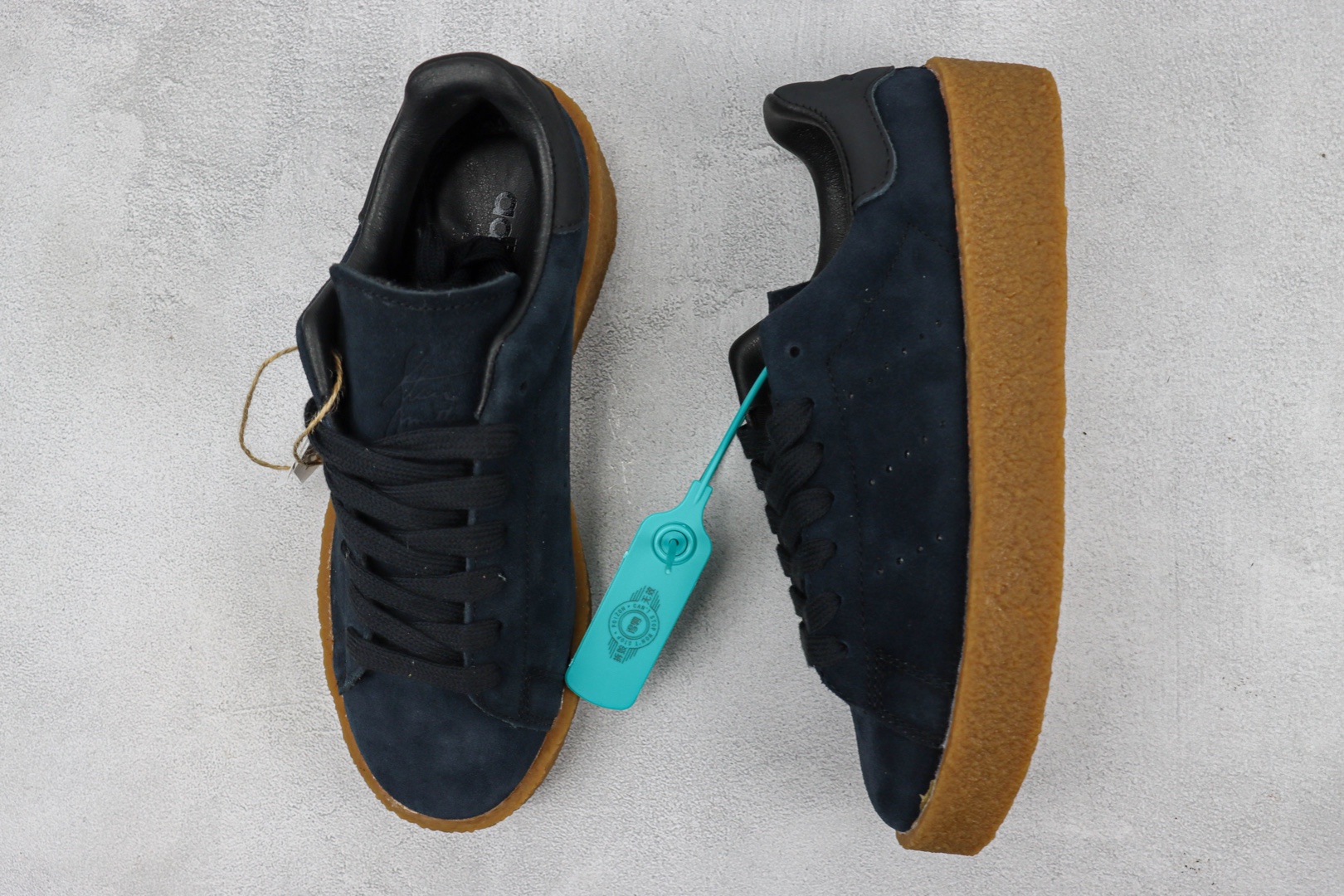 Adidas Stan Smith Thick Sole Raw Rubber Sole Item No.: FZ6439 Black Adidas Stan Smith
