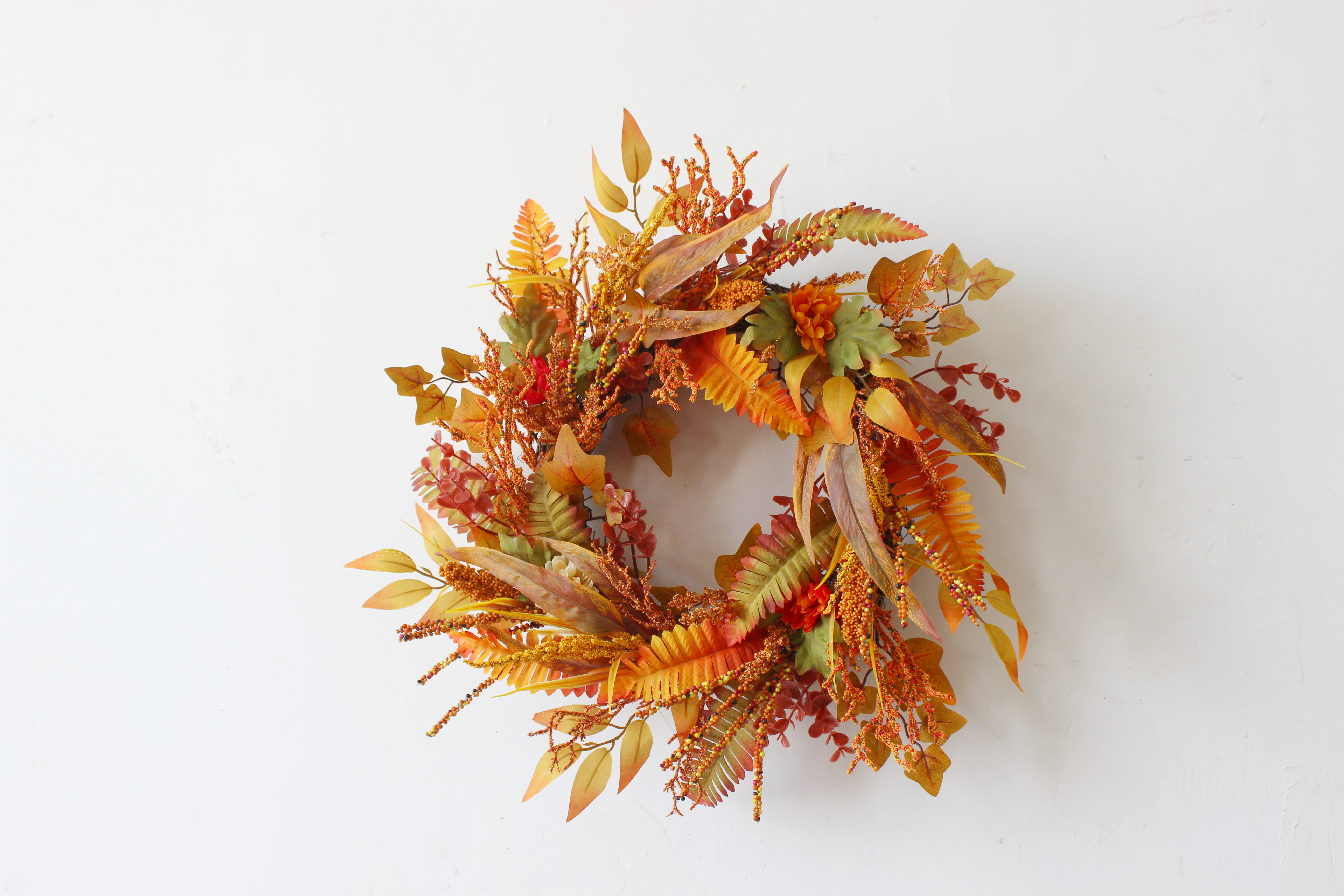Fall Wreath, Front Door Wreath, Wreath for Fall, Autumn Wreath, Thanksgiving Wreath, Autumn Door Wreath,, Peony/Berry/Pumpkin/Sunflower Wreath, Berry Autumn Wreath and Garland Bundle(No.QH3100/50)