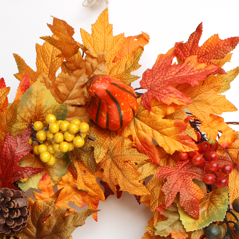 Fall Wreath, Front Door Wreath, Wreath for Fall, Autumn Wreath, Thanksgiving Wreath, Autumn Door Wreath,, Peony/Berry/Pumpkin/Sunflower Wreath, Berry Autumn Wreath and Garland Bundle.(No.QH374/50)
