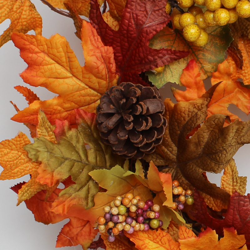 Fall Wreath, Front Door Wreath, Wreath for Fall, Autumn Wreath, Thanksgiving Wreath, Autumn Door Wreath,, Peony/Berry/Pumpkin/Sunflower Wreath, Berry Autumn Wreath and Garland Bundle.(No.QH374/50)