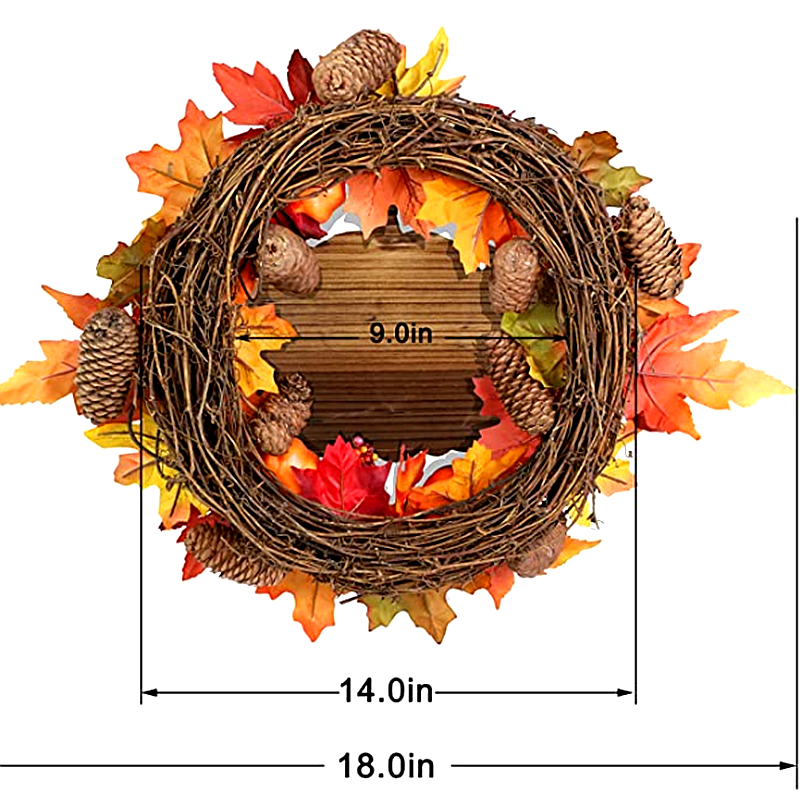 Fall Wreath, Front Door Wreath, Wreath for Fall, Autumn Wreath, Thanksgiving Wreath, Autumn Door Wreath,, Peony/Berry/Pumpkin/Sunflower Wreath, Berry Autumn Wreath and Garland Bundle(No.QH389/45)