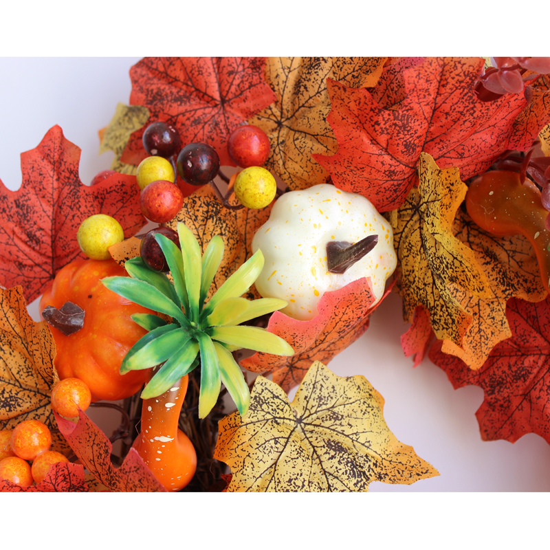 Fall Wreath, Front Door Wreath, Wreath for Fall, Autumn Wreath, Thanksgiving Wreath, Autumn Door Wreath,, Peony/Berry/Pumpkin/Sunflower Wreath, Berry Autumn Wreath and Garland Bundle(No.QH396/50)