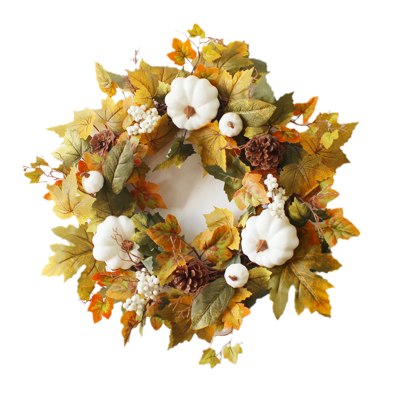 Fall Wreath, Front Door Wreath, Wreath for Fall, Autumn Wreath, Thanksgiving Wreath, Autumn Door Wreath,, Peony/Berry/Pumpkin/Sunflower Wreath, Berry Autumn Wreath and Garland Bundle(No.QH399/55)