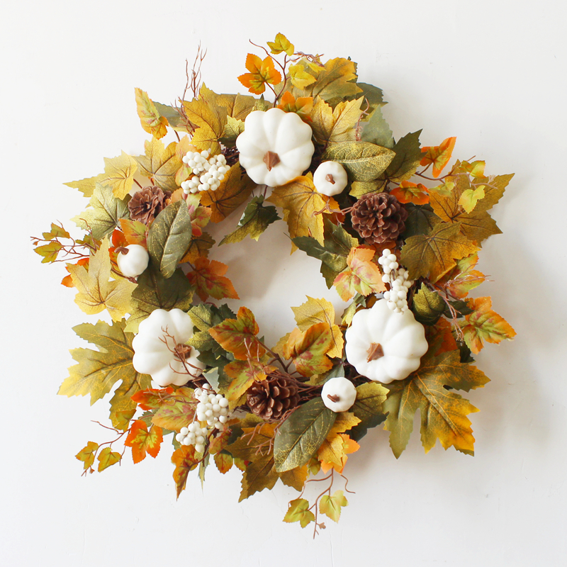 Fall Wreath, Front Door Wreath, Wreath for Fall, Autumn Wreath, Thanksgiving Wreath, Autumn Door Wreath,, Peony/Berry/Pumpkin/Sunflower Wreath, Berry Autumn Wreath and Garland Bundle(No.QH399/55)