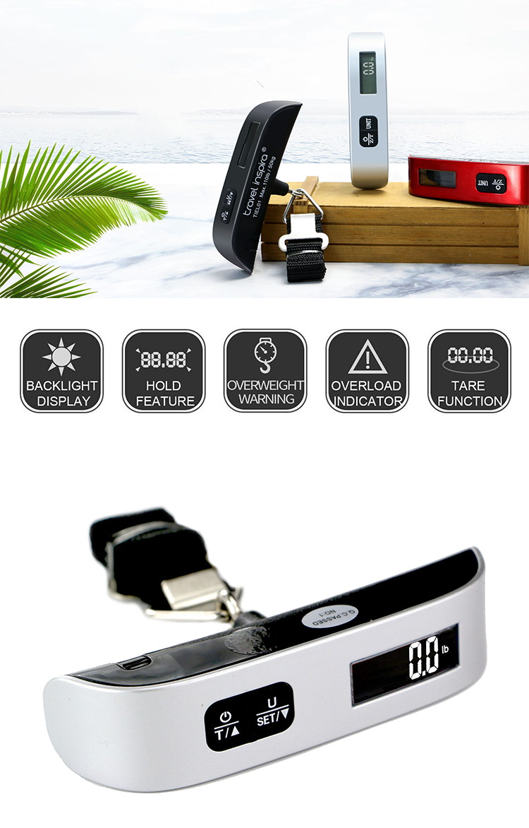 1pc Portable Digital Lcd Display 110lb/50kg Electronic Luggage