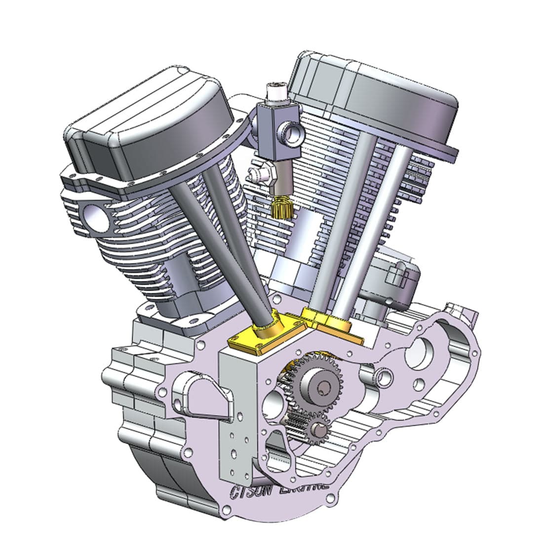 CISON FG-VT9 9cc V-twin V2 Engine Four-stroke Air-cooled Motorcycle RC