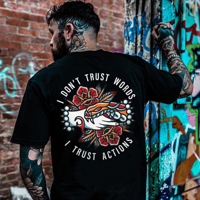 Tattoo inspired clothing: I Don't Trust Words T-shirt-Wawl Soul