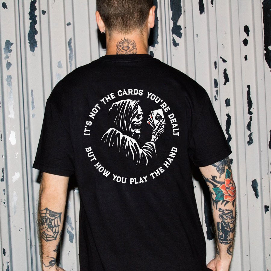 Tattoo inspired clothing: Death It's Not The Cards T-shirt-Wawl Soul