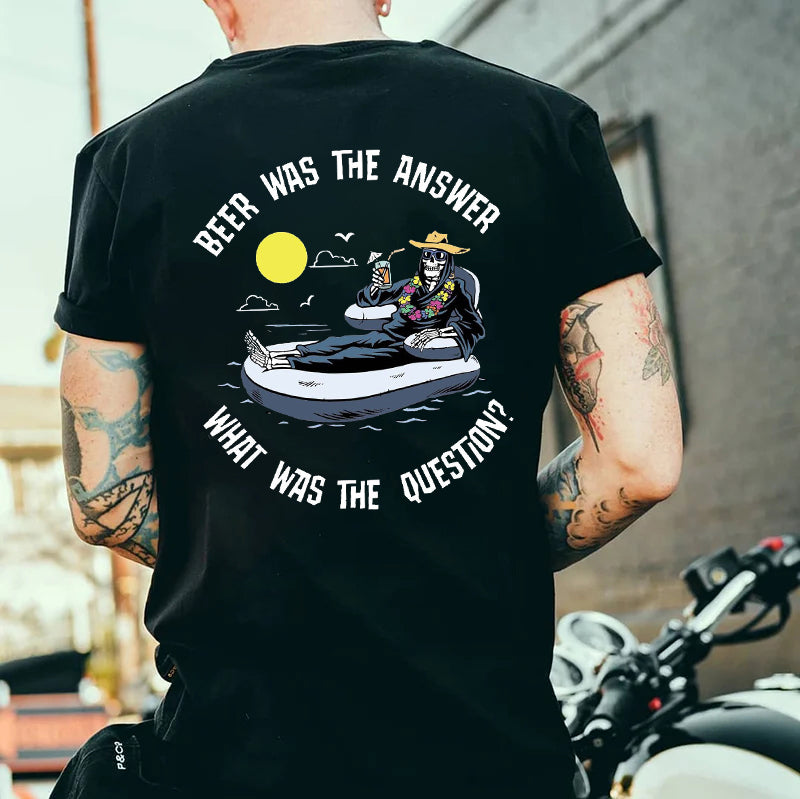 Tattoo inspired clothing: Beer Was The Answer T-shirt-Wawl Soul