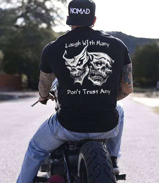 Tattoo inspired clothing: Laugh With Many Don't Trust Any T-shirt-Wawl Soul