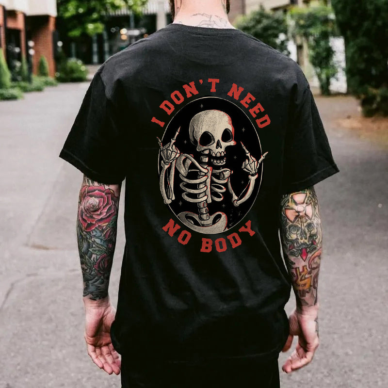 Tattoo inspired clothing: I Don't Need Nobody T-shirt-Wawl Soul