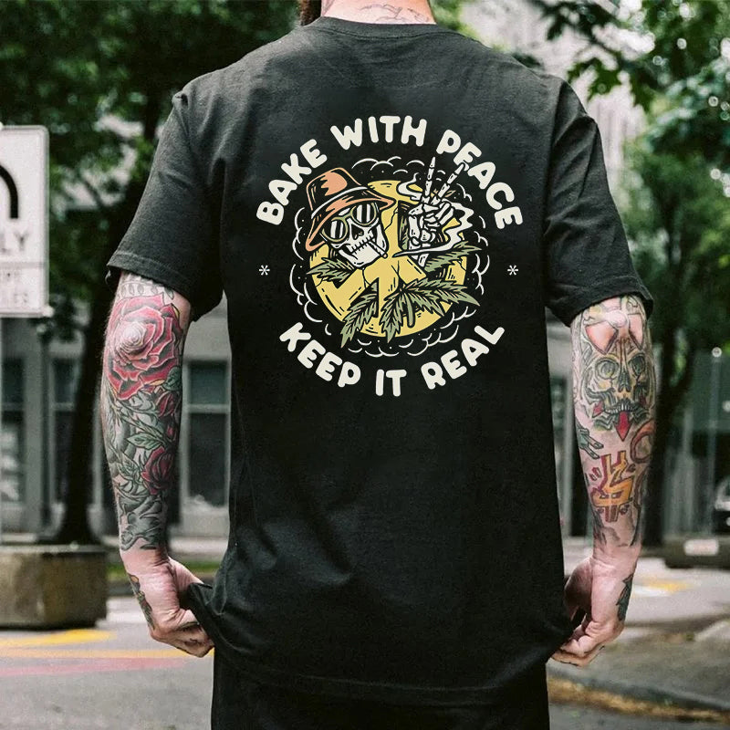 Bake With Peace Keep It Real Men's T-shirt