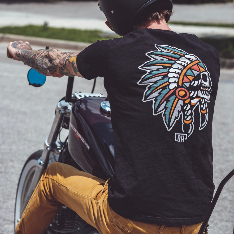 Tattoo inspired clothing: Indian Warrior T-shirt-Wawl Soul