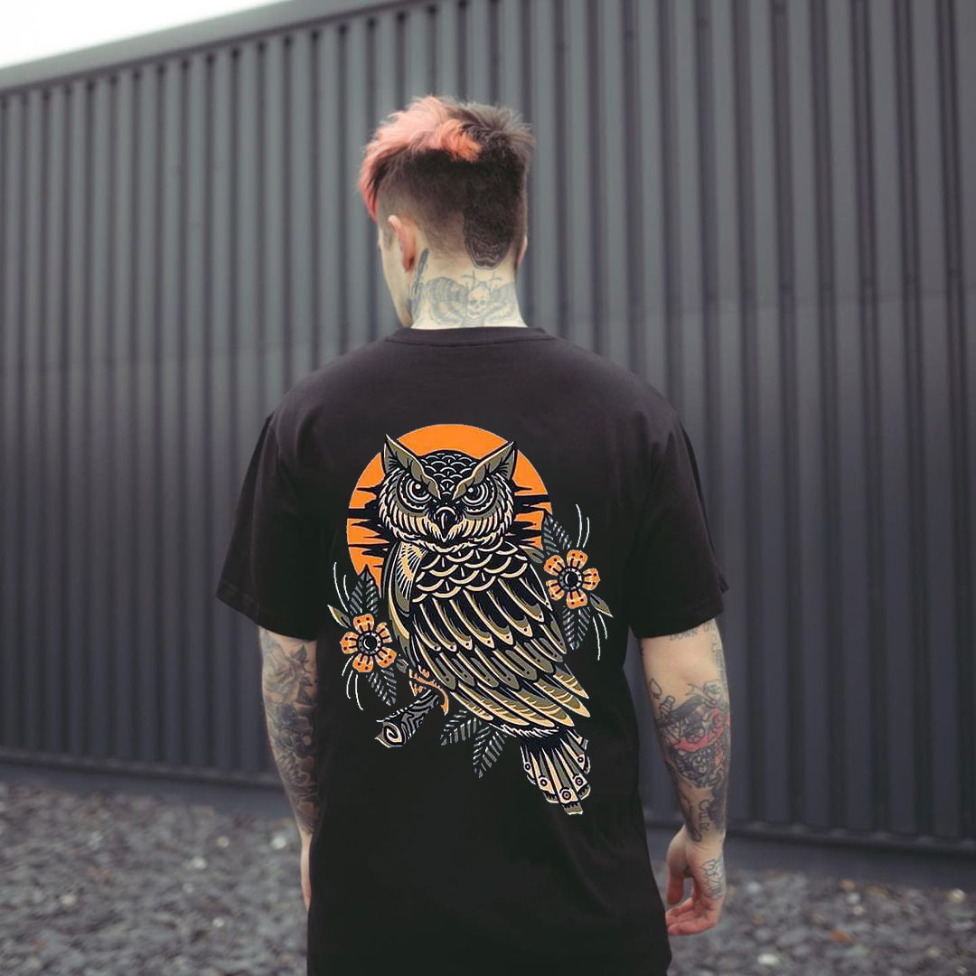 Tattoo inspired clothing: Night Owl T-shirt-Wawl Soul