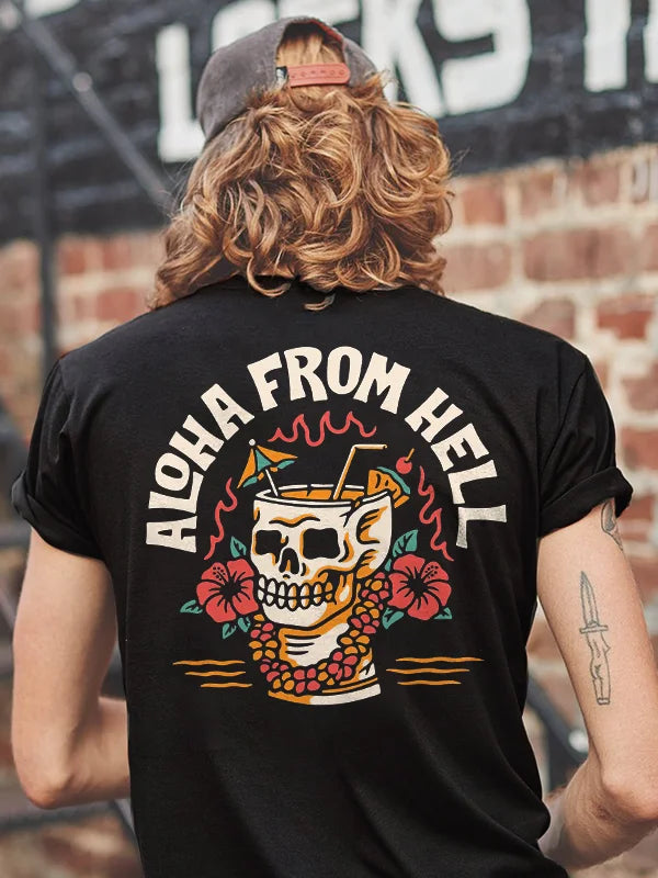 Tattoo inspired clothing: Aloha From Hell T-shirt-Wawl Soul