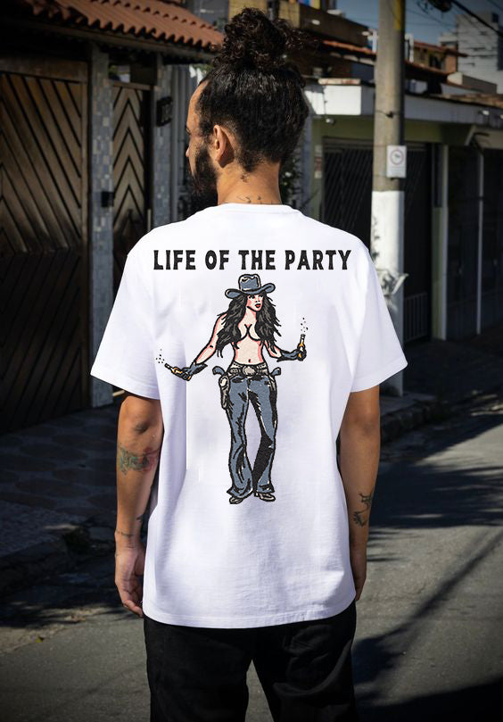 Tattoo inspired clothing: Life Of The Party Cowgirl T-shirt-Wawl Soul