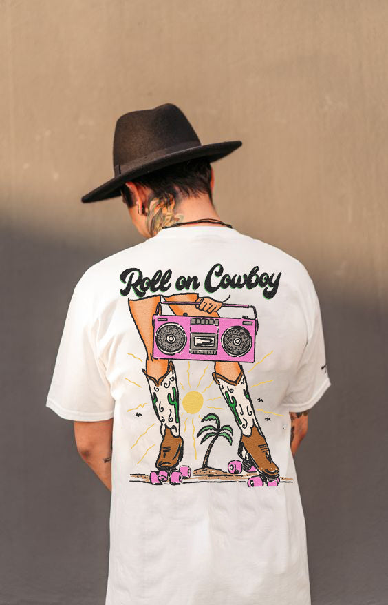 Tattoo inspired clothing: Roll on Cowboy T-shirt-Wawl Soul