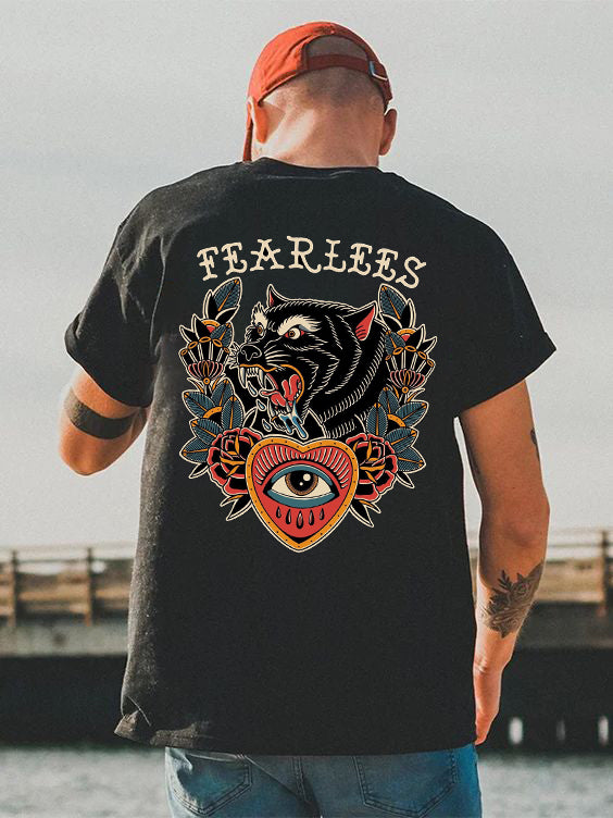 Tattoo inspired clothing: Fearless Panther T-shirt-Wawl Soul