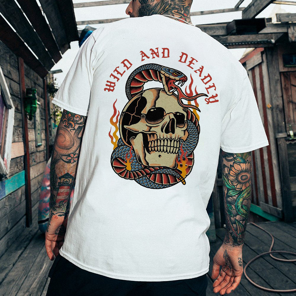Tattoo inspired clothing: Wild And Deadly T-shirt-Wawl Soul