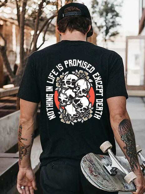 Tattoo inspired clothing: Nothing In Life Is Promised T-shirt-Wawl Soul