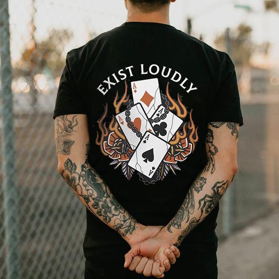 Tattoo inspired clothing: Exist Loudly T-shirt-Wawl Soul