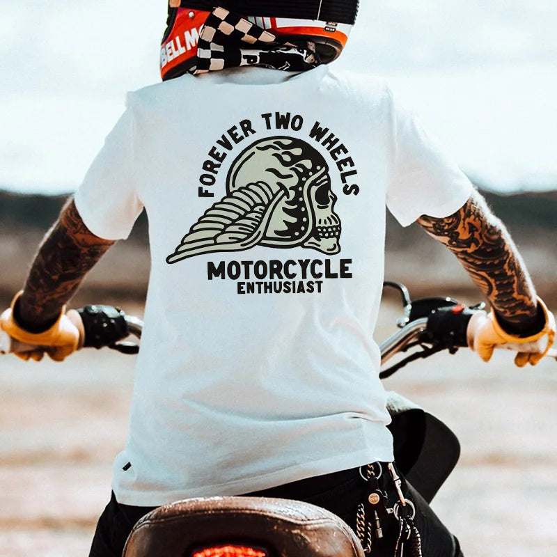 Tattoo inspired clothing: Forever Two Wheels T-shirt-Wawl Soul
