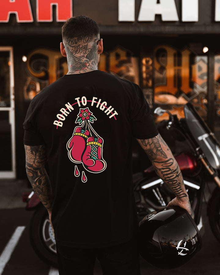 Tattoo inspired clothing: Born To Fight T-shirt-Wawl Soul