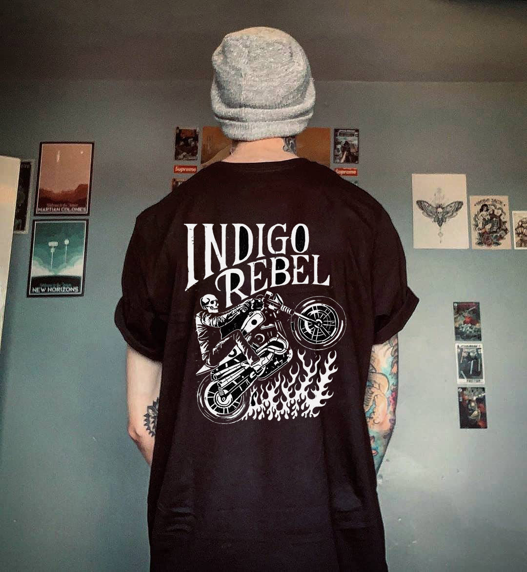 Tattoo inspired clothing: Indigo Rebel T-shirt-Wawl Soul