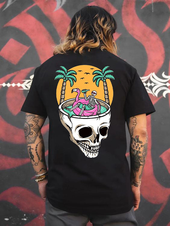 Tattoo inspired clothing: Skull Pool T-shirt-Wawl Soul